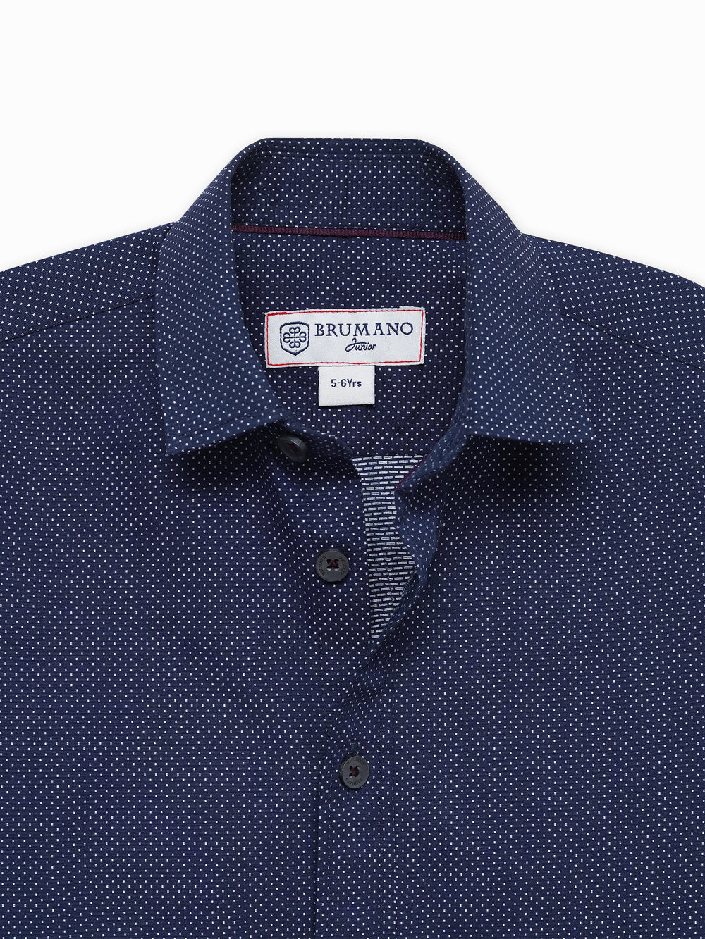 Navy blue & white dobby casual shirt   junior