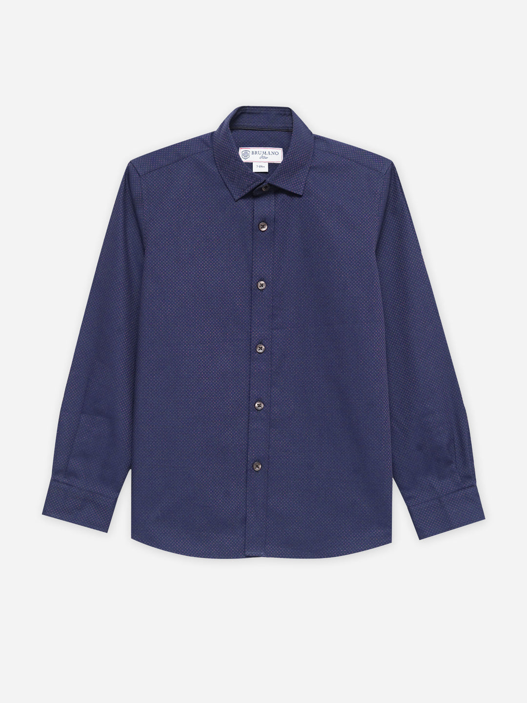 Navy Blue & White Orange Casual Shirt - Junior
