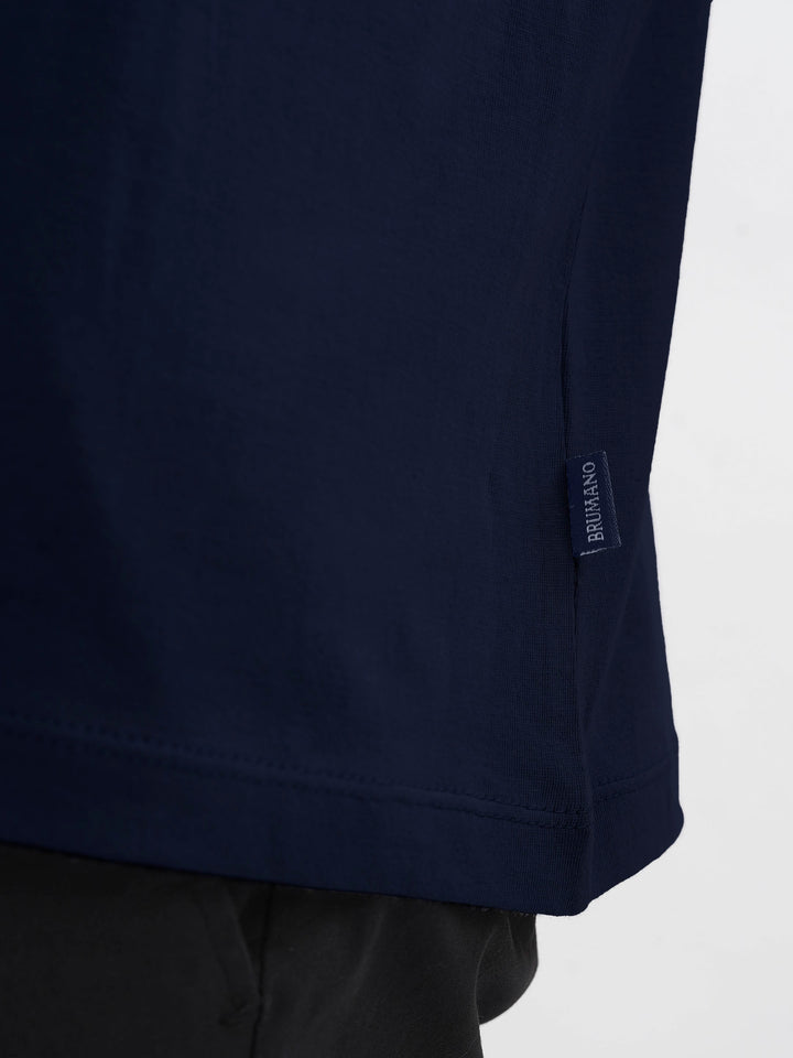 Navy Blue 100% Cotton Basic Tee