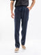 Navy Blue 100% Linen Pajama Trouser