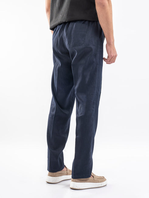 Navy Blue 100% Linen Pajama Trouser