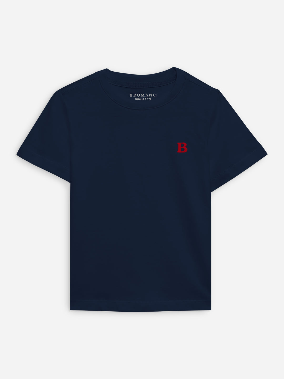 Navy Blue Basic 100% Cotton Casual Tee