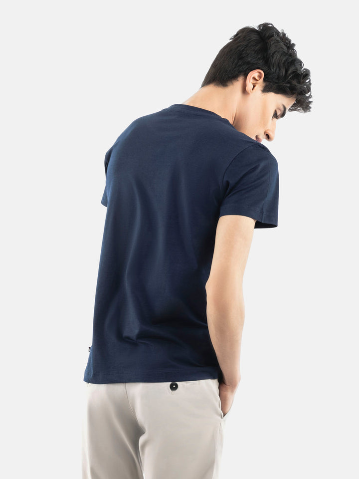 Navy Blue Basic Crew Neck T-Shirt Brumano Pakistan