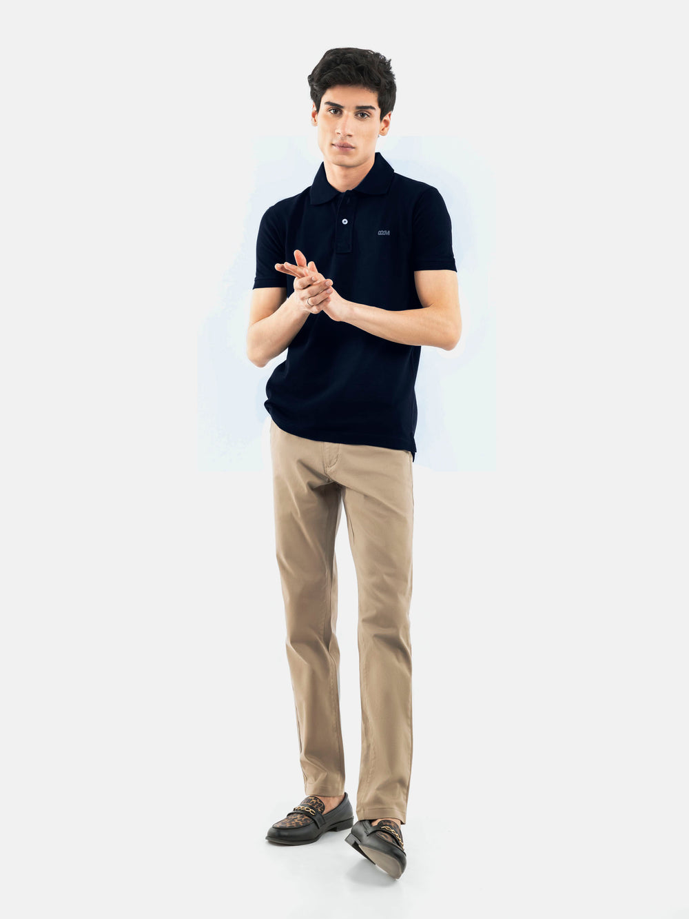 Navy Blue Basic Pique Polo Shirt