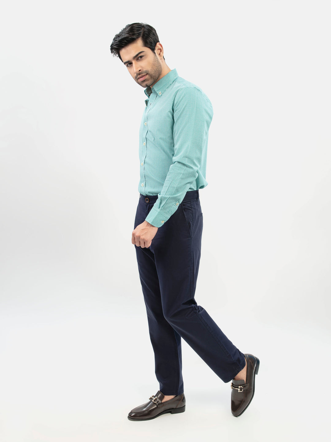Navy Blue Casual Fit Chinos Brumano Pakistan