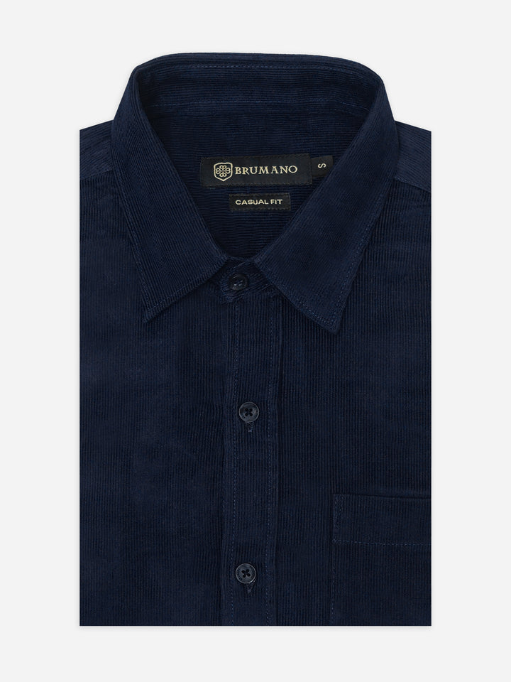 Navy Blue Corduroy Shirt