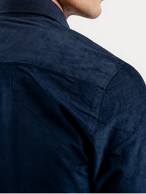 Navy Blue Corduroy Shirt