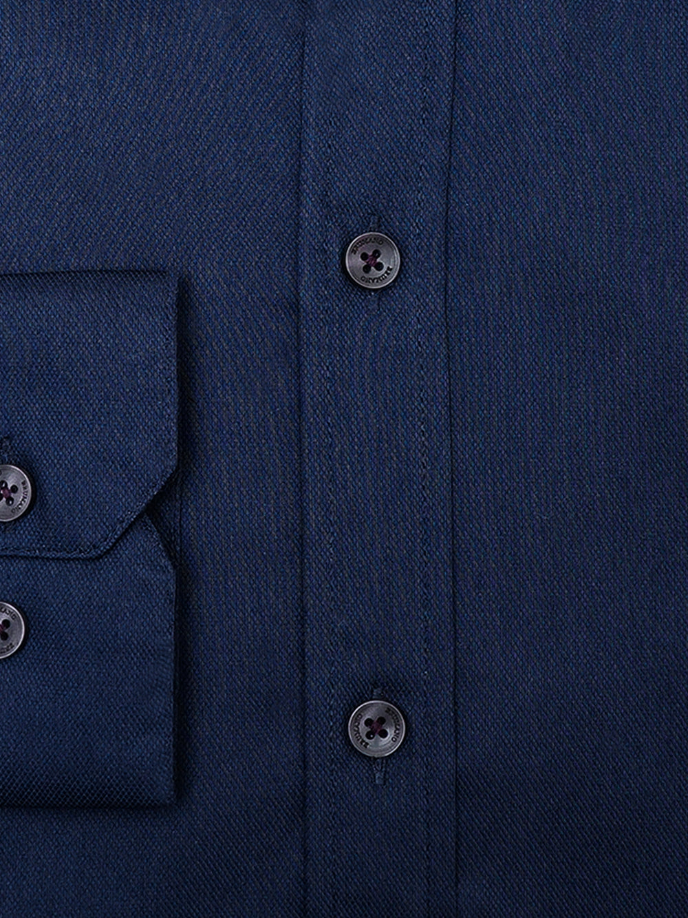 Navy Blue Fine Twill Formal Shirt - Luxe