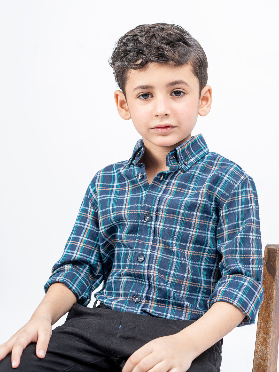 Navyblueflannelcheckeredcasualshirtbrumanopakistan