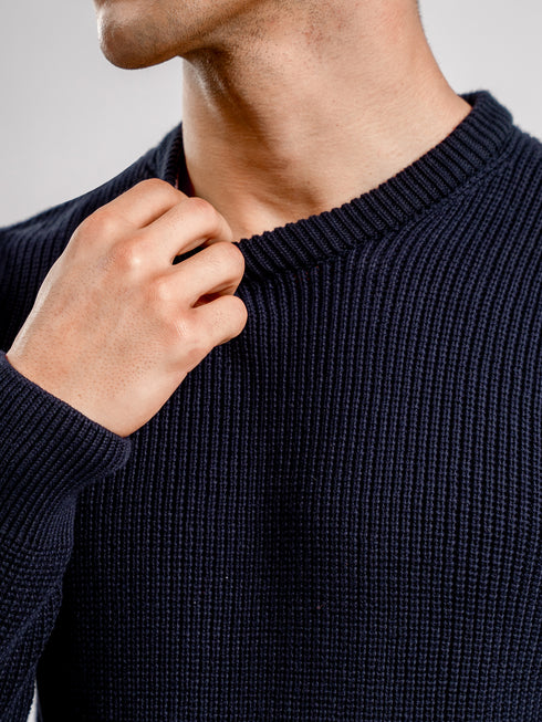 Navy Blue Knitted Jumper