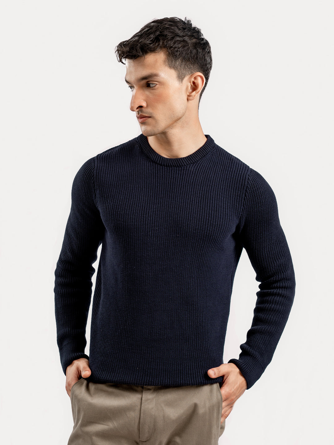 Navy Blue Knitted Jumper