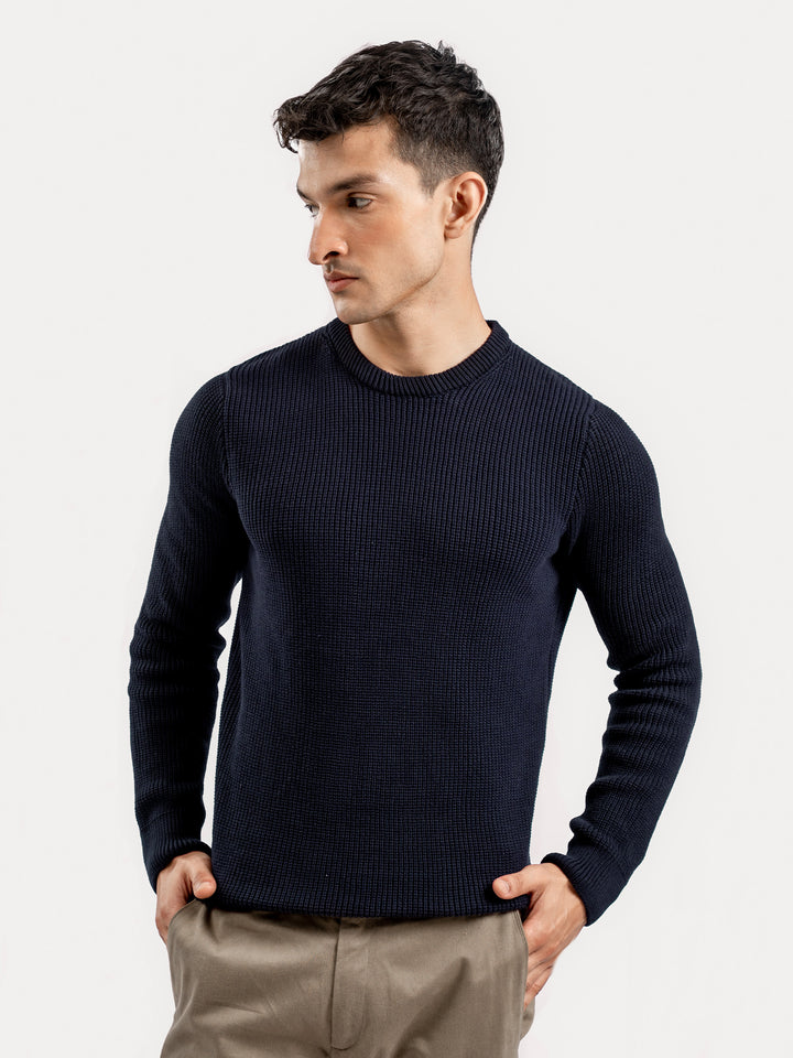 Navy Blue Knitted Jumper