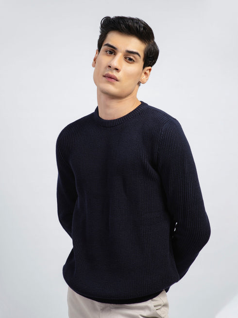 Navy Blue Knitted Jumper Brumano Pakistan