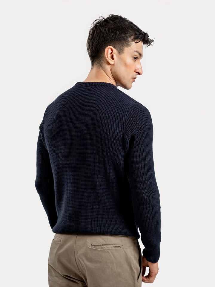 Navy Blue Knitted Jumper