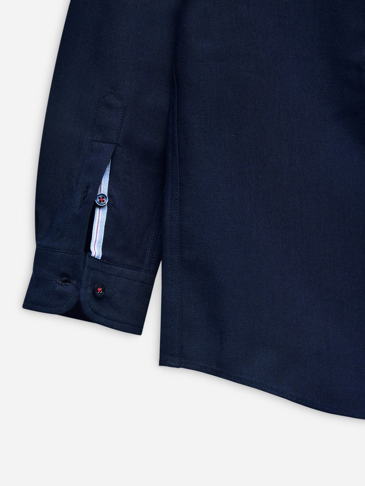 Navy Blue Oxford Button Down Casual Shirt Brumano Pakistan
