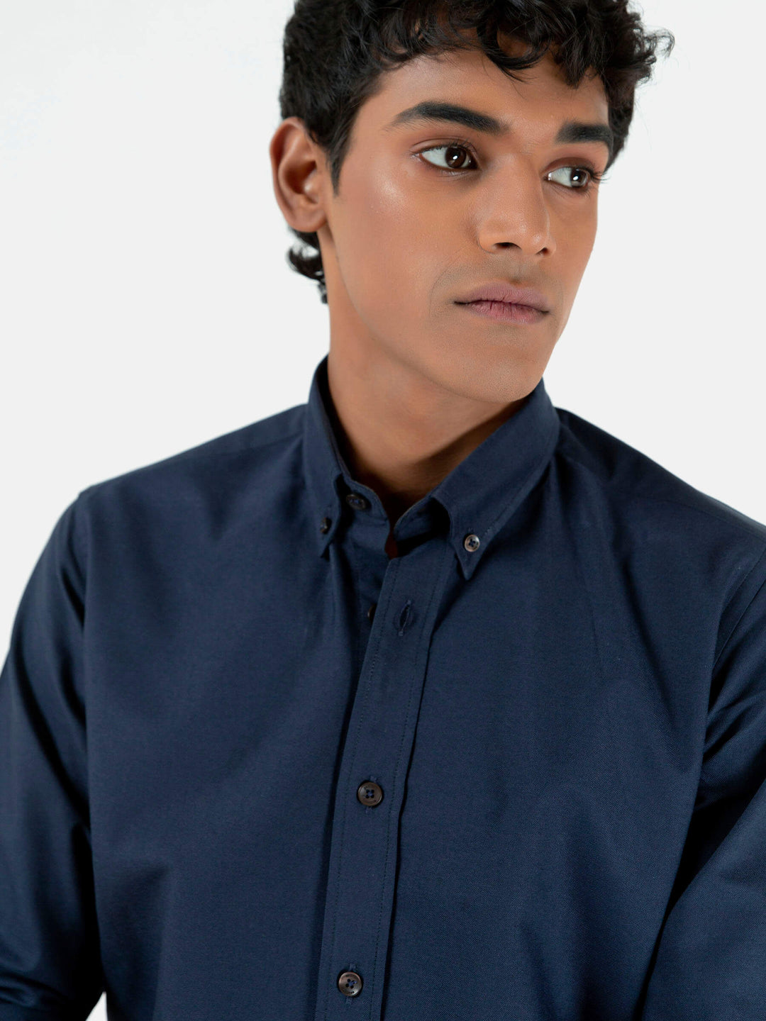 Navy Blue Oxford Button Down Shirt Brumano Pakistan