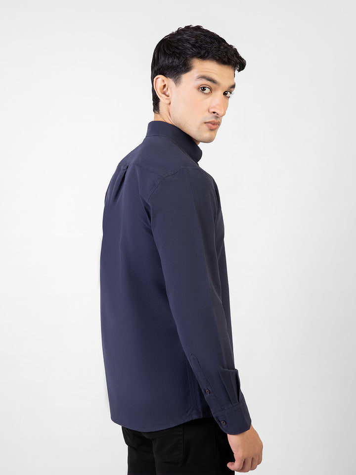 Navy Blue Oxford Button Down Shirt