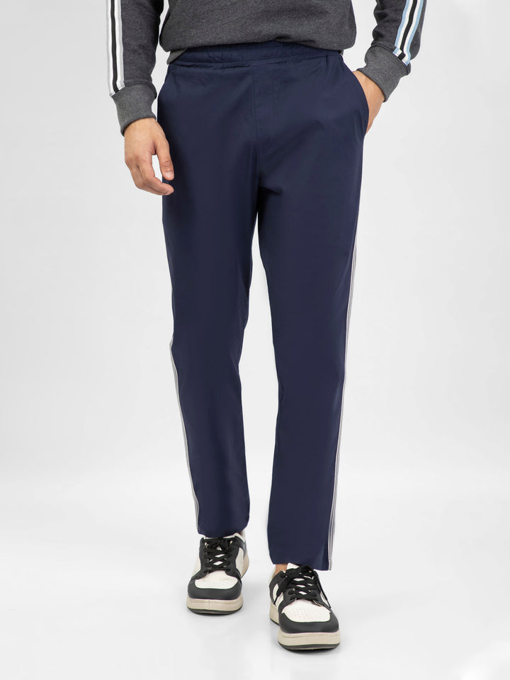 Navy Blue Pajama With Contrasting Detailing — Brumano Pakistan