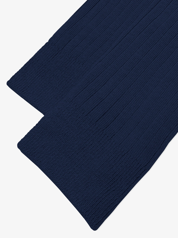 Navy Blue Ribbed Cotton Socks