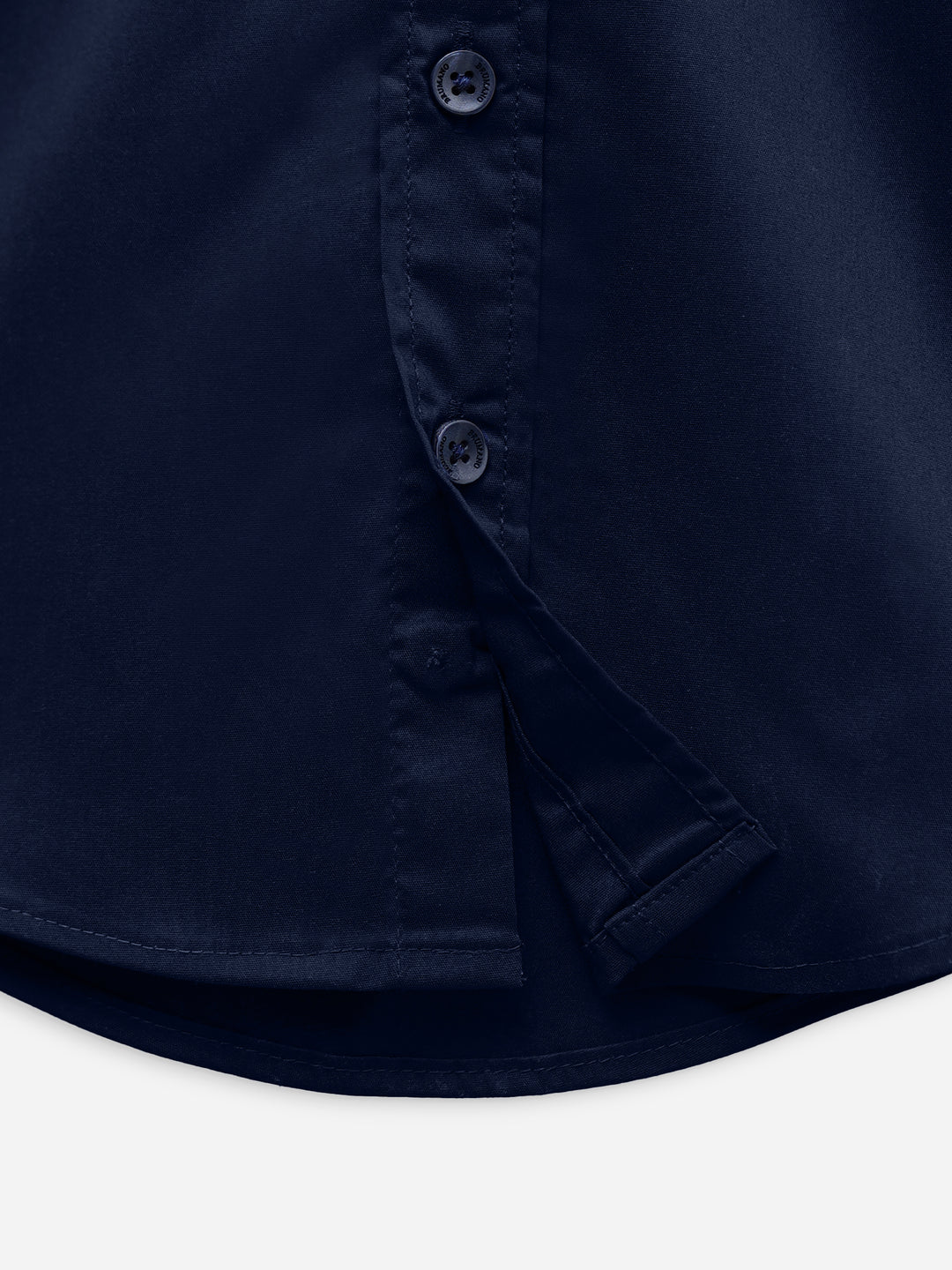 Navy Blue Satin Formal Shirt - Junior