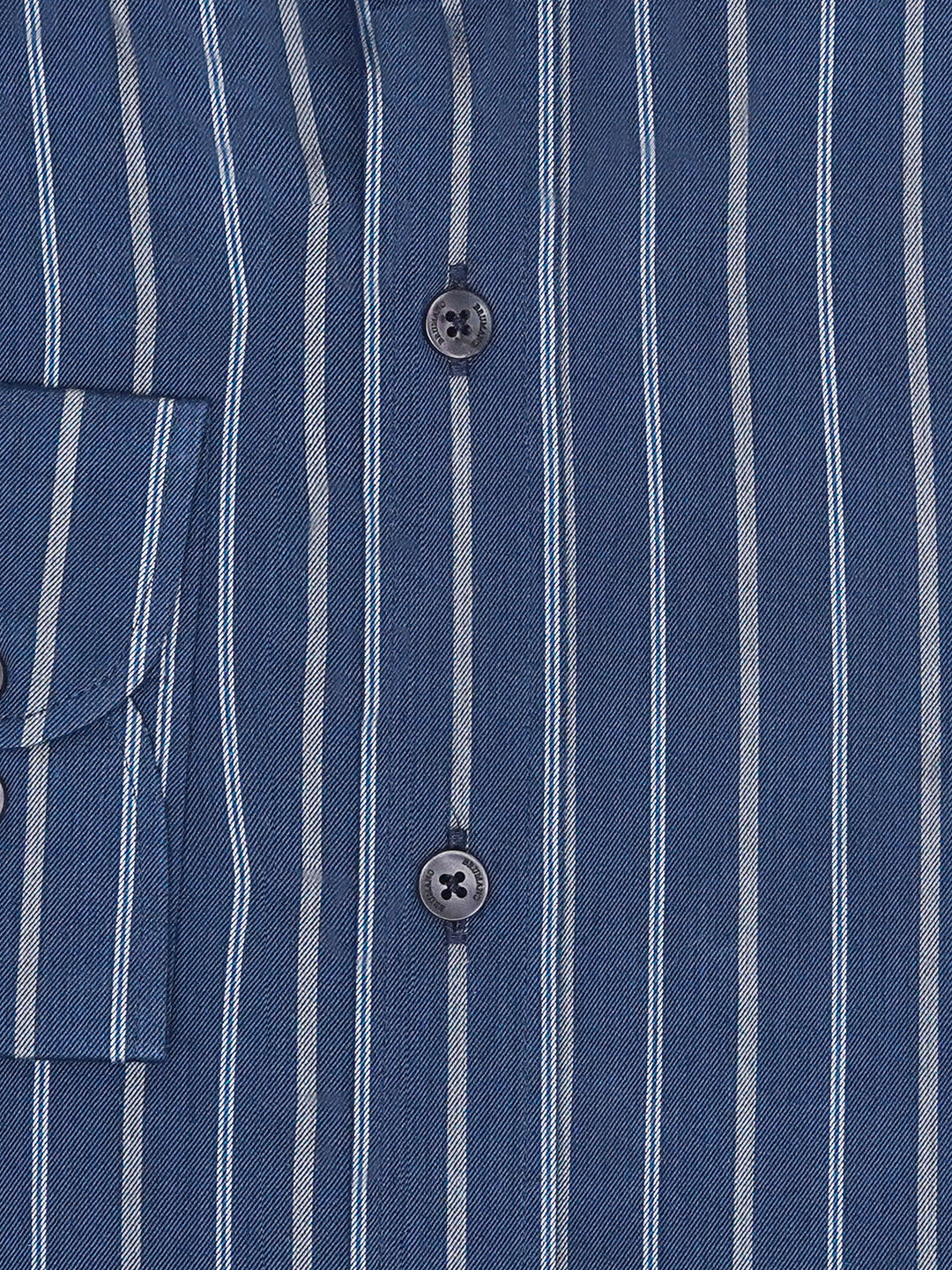 Navy Blue Striped Button Down Shirt Brumano Pakistan