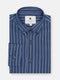 Navy Blue Striped Button Down Shirt Brumano Pakistan