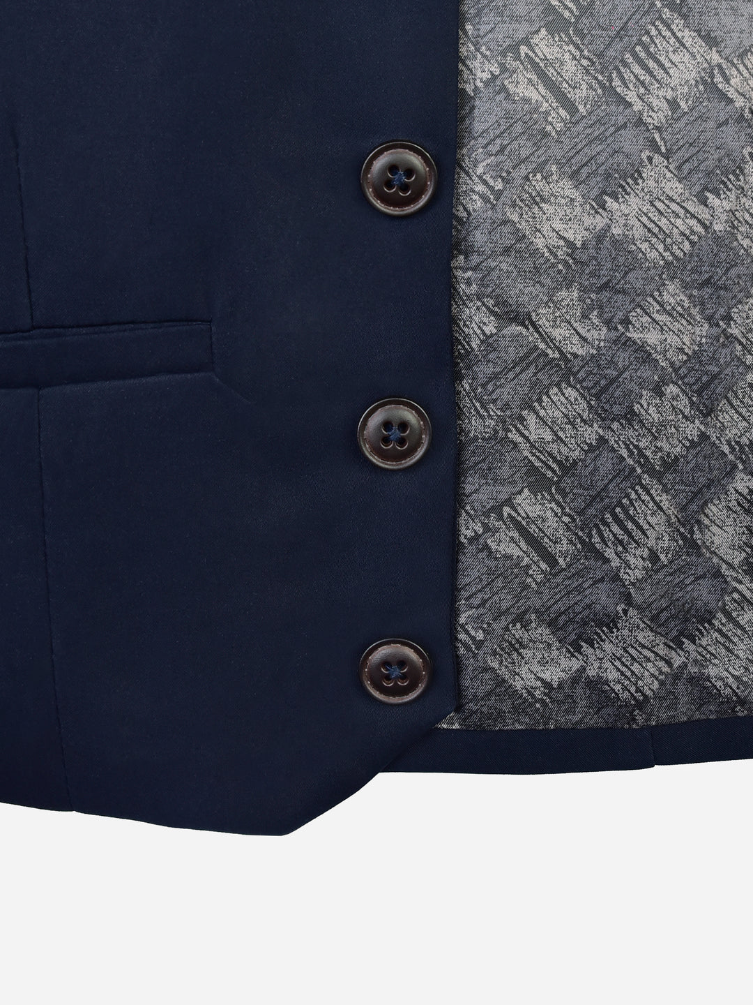 Navy Blue Suit Vest With Printed Bow Brumano Pakistan