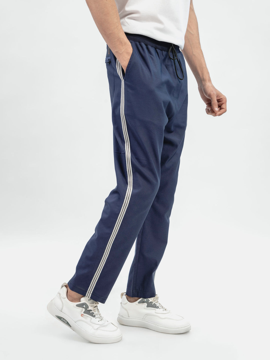 Navy Blue Super Soft Cotton Pajama With Detailing Brumano Pakistan