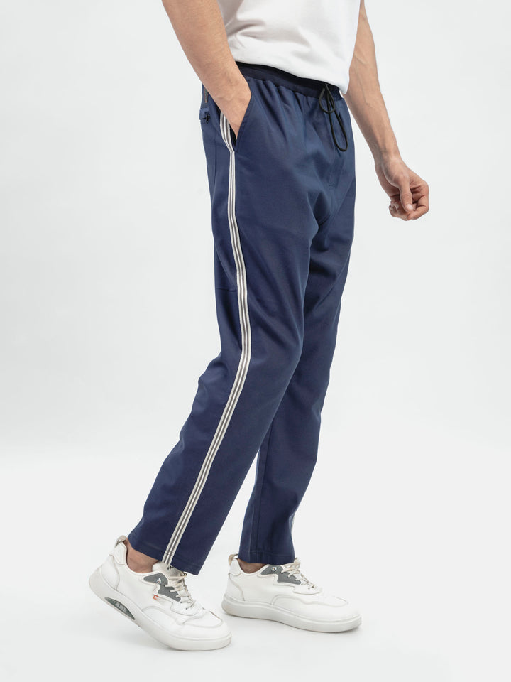 Navy Blue Super Soft Cotton Pajama With Detailing Brumano Pakistan