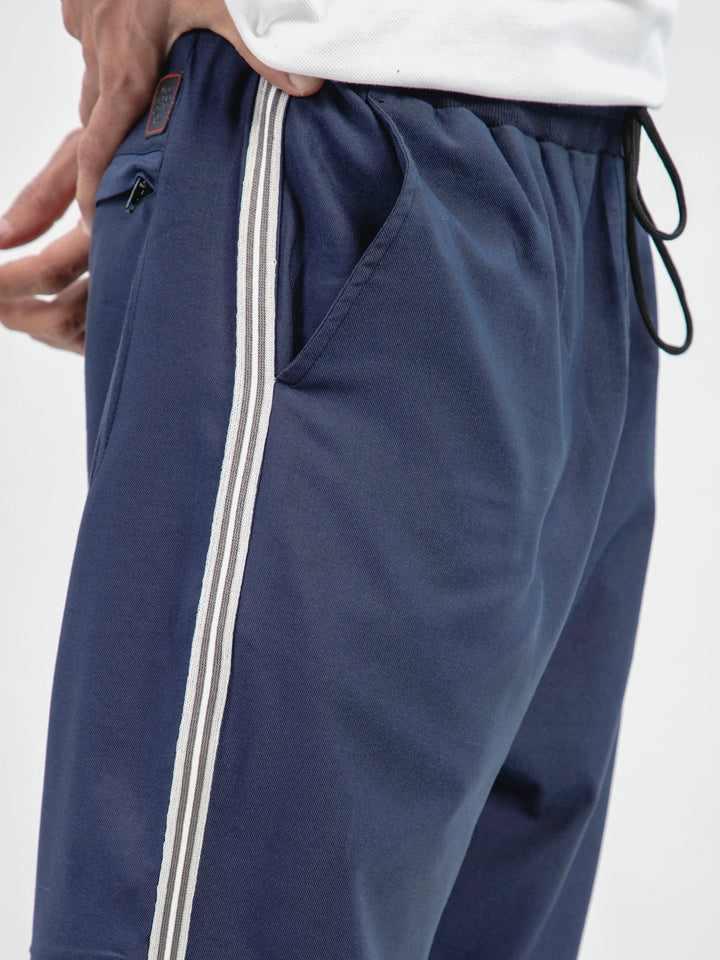 Navy Blue Super Soft Cotton Pajama With Detailing Brumano Pakistan