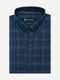 Navy Blue Tartan Plaid Light Weight Checkered Shirt