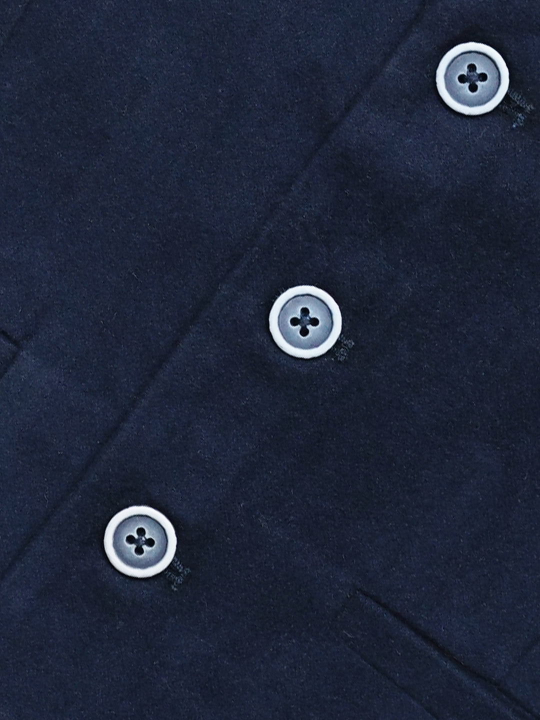 Navy Blue Velvet Formal Vest - Junior