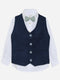 Navy Blue Velvet Formal Vest - Junior
