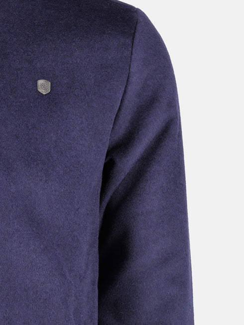 Navy Blue Wool Bomber Jacket - Limited Edition