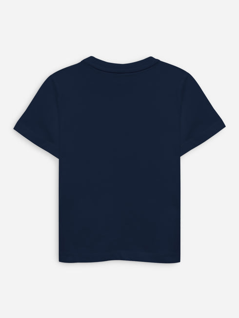 Navy Blue 'Joystick' Printed Casual T-Shirt Brumano Pakistan