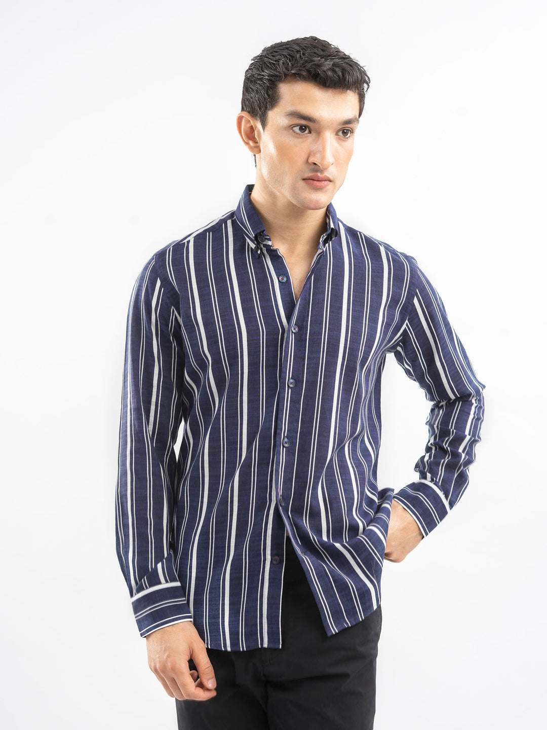 Navyblue whiteboldstripedbuttondownshirtbrumanopakistan2 15701c2d c08f 4abf 90ee e83c5174811b