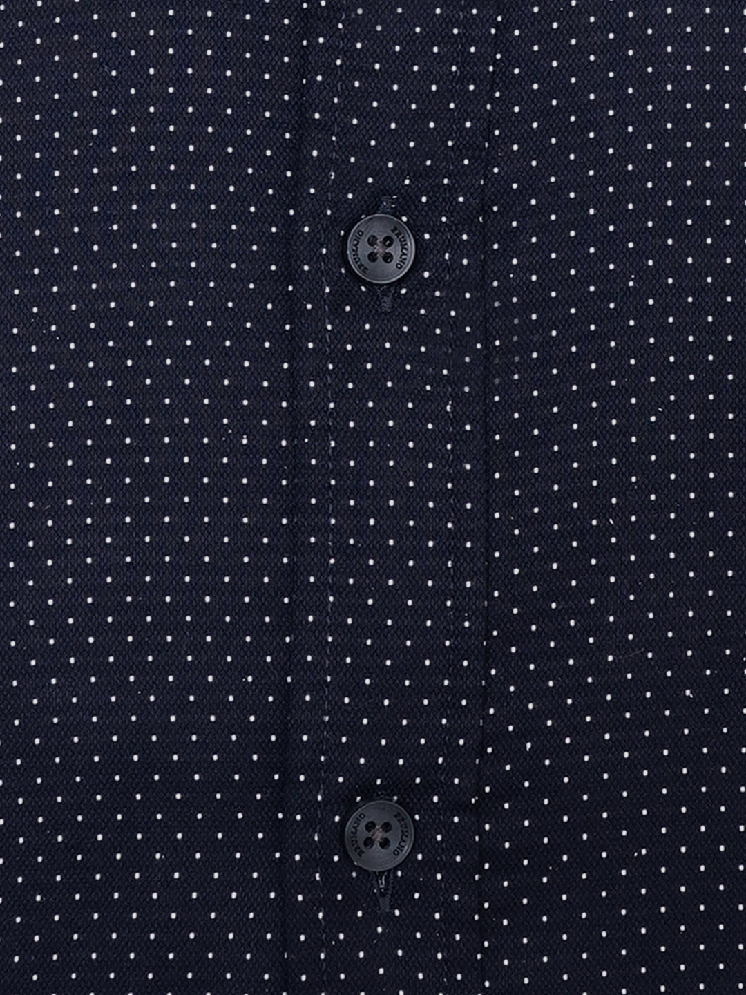 Navy Blue & White Dobby Structured Shirt