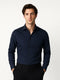 Navy Blue & White Dobby Structured Shirt