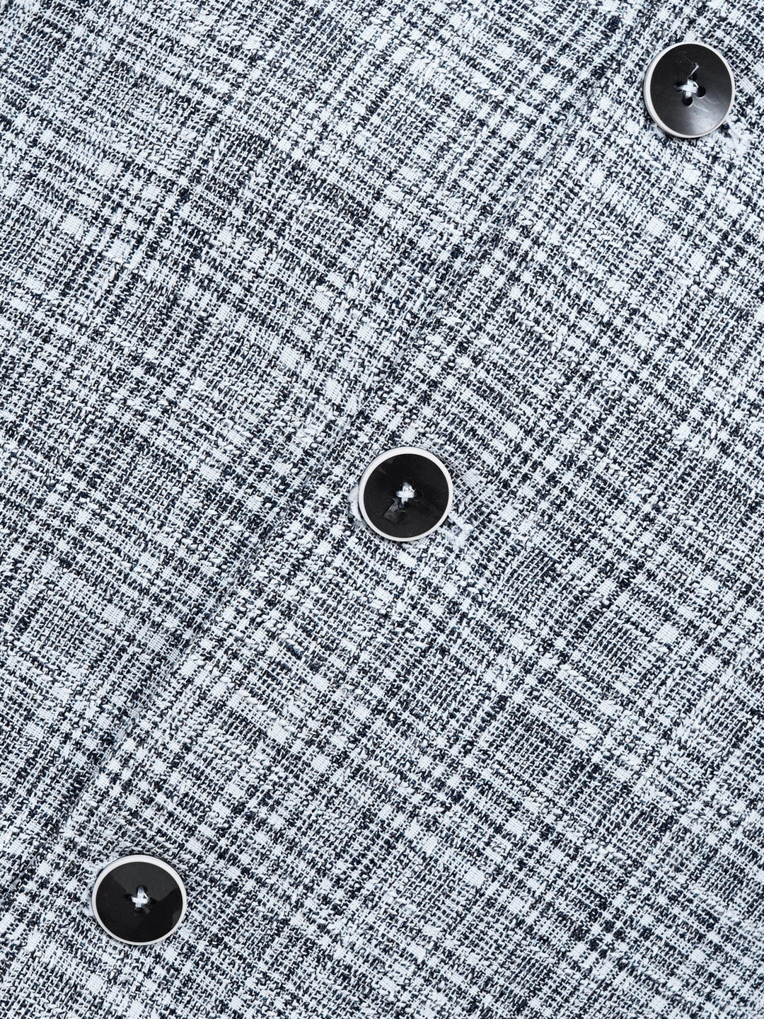 Navy Blue & White Structured Waistcoat