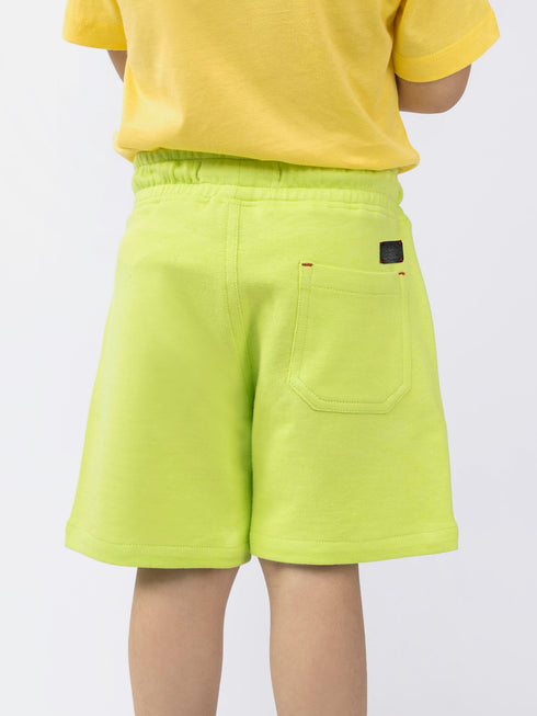 Neon Green Knitted Casual Shorts Brumano Pakistan