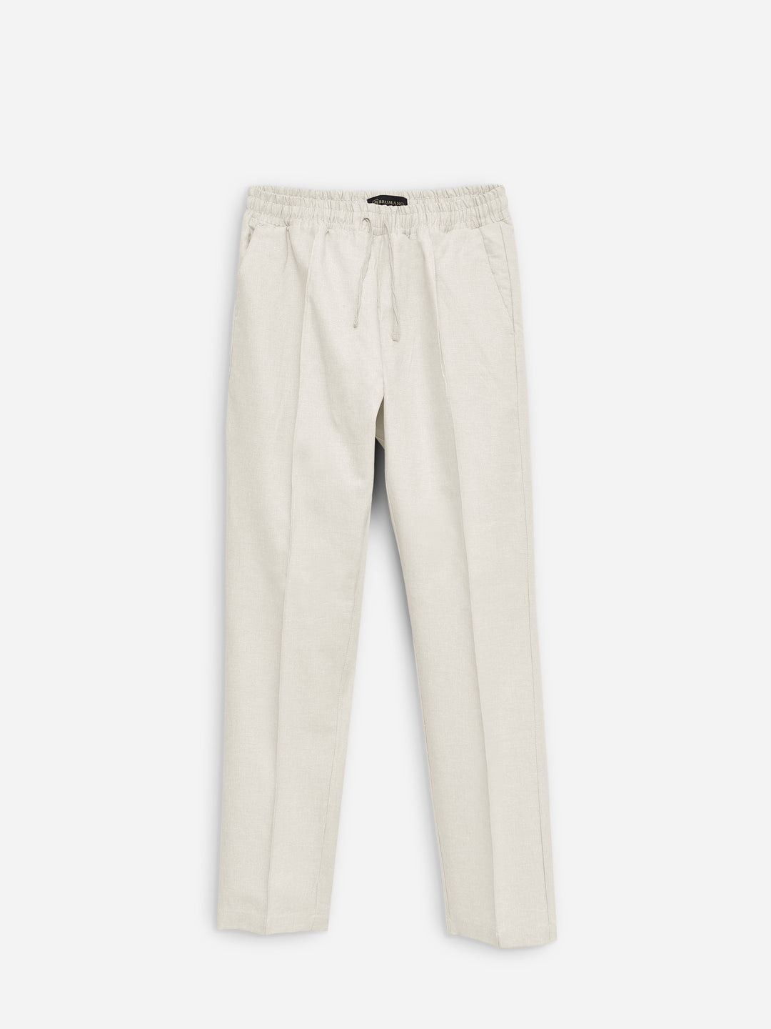 Off-White Linen Blended Pajama Trouser
