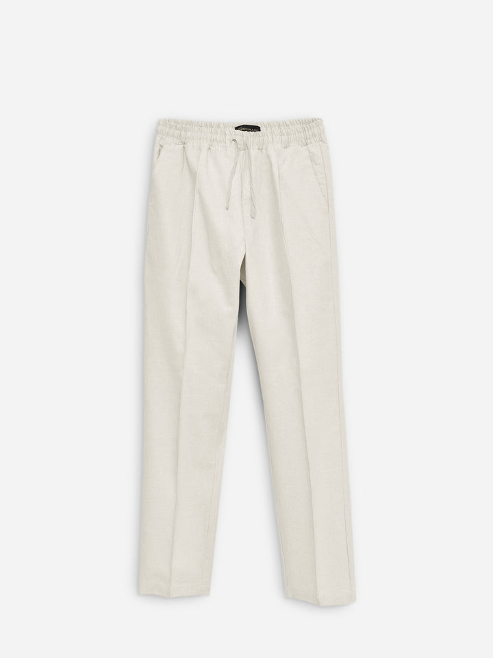 Off-White Linen Blended Pajama Trouser — Brumano Pakistan