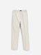 Off-White Linen Blended Pajama Trouser