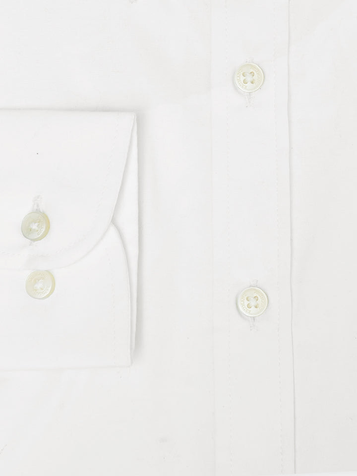 Off White Button Down Cashmere Blended Formal Shirt - Luxe