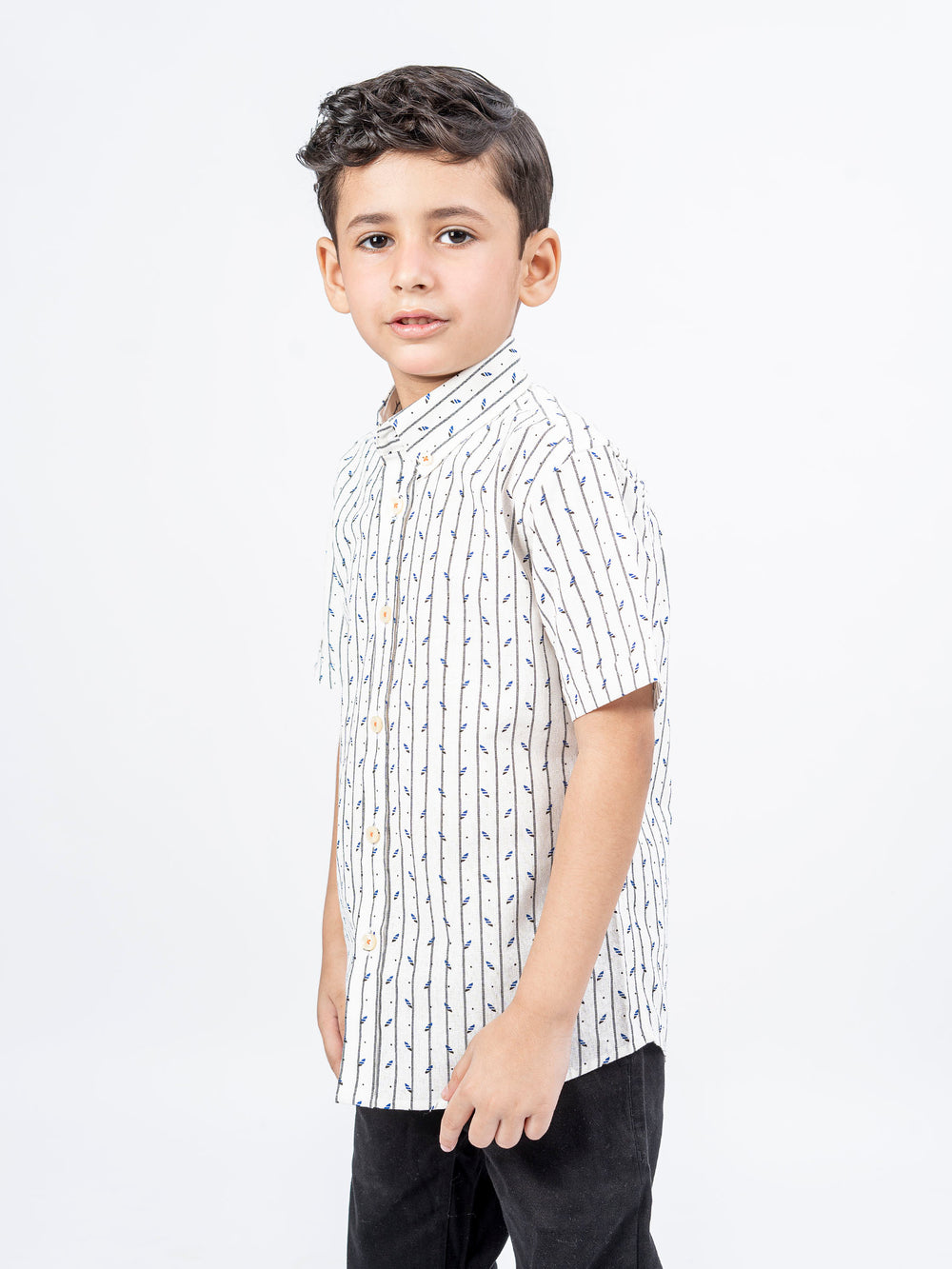 Offwhite blackstripedcasualshirtbrumanopakistan2