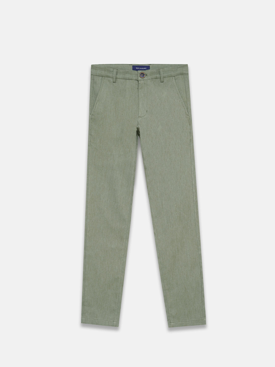 Olive Green Dobby Structured Chinos
