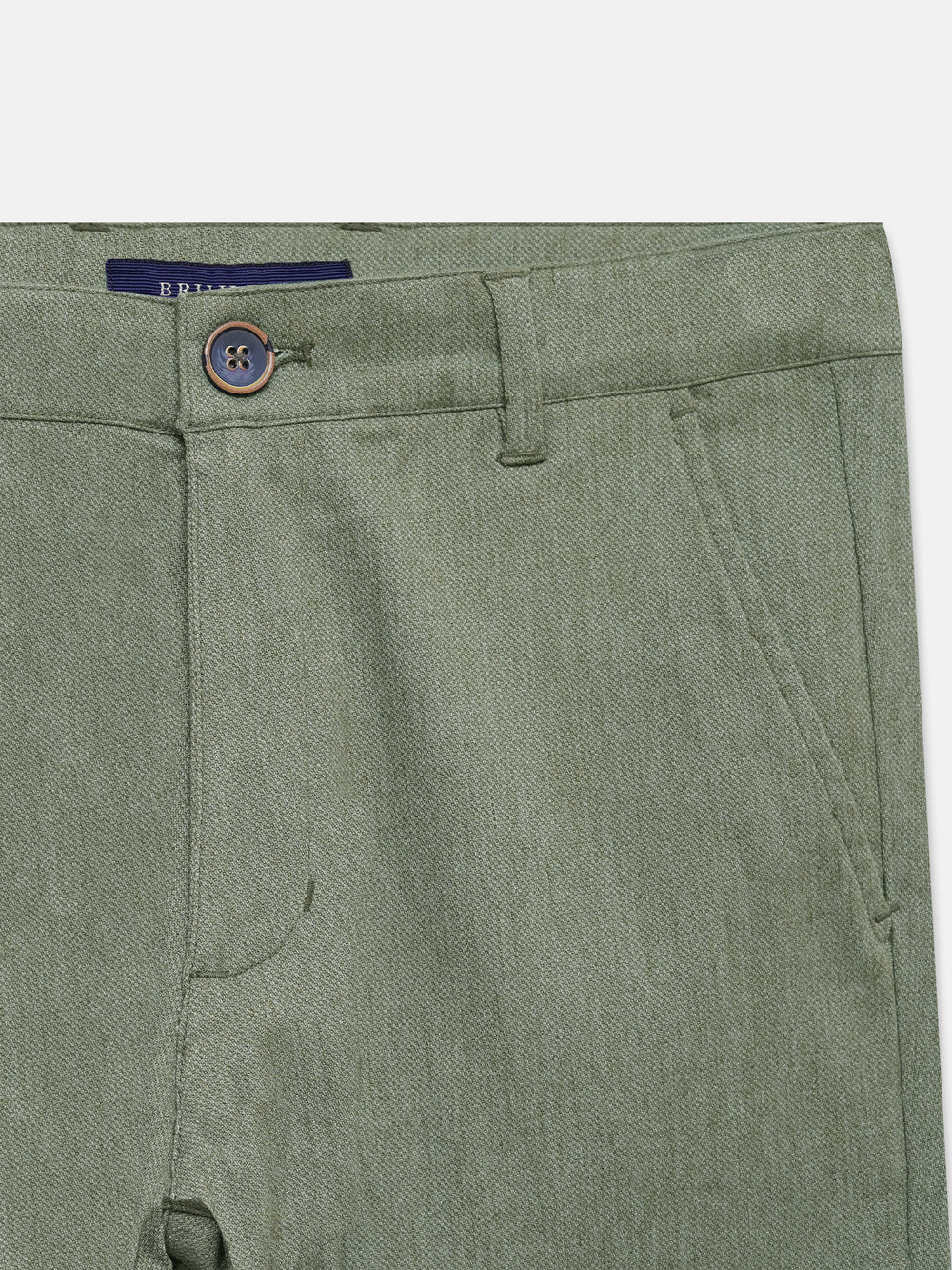 Olive green dobby structured chinos