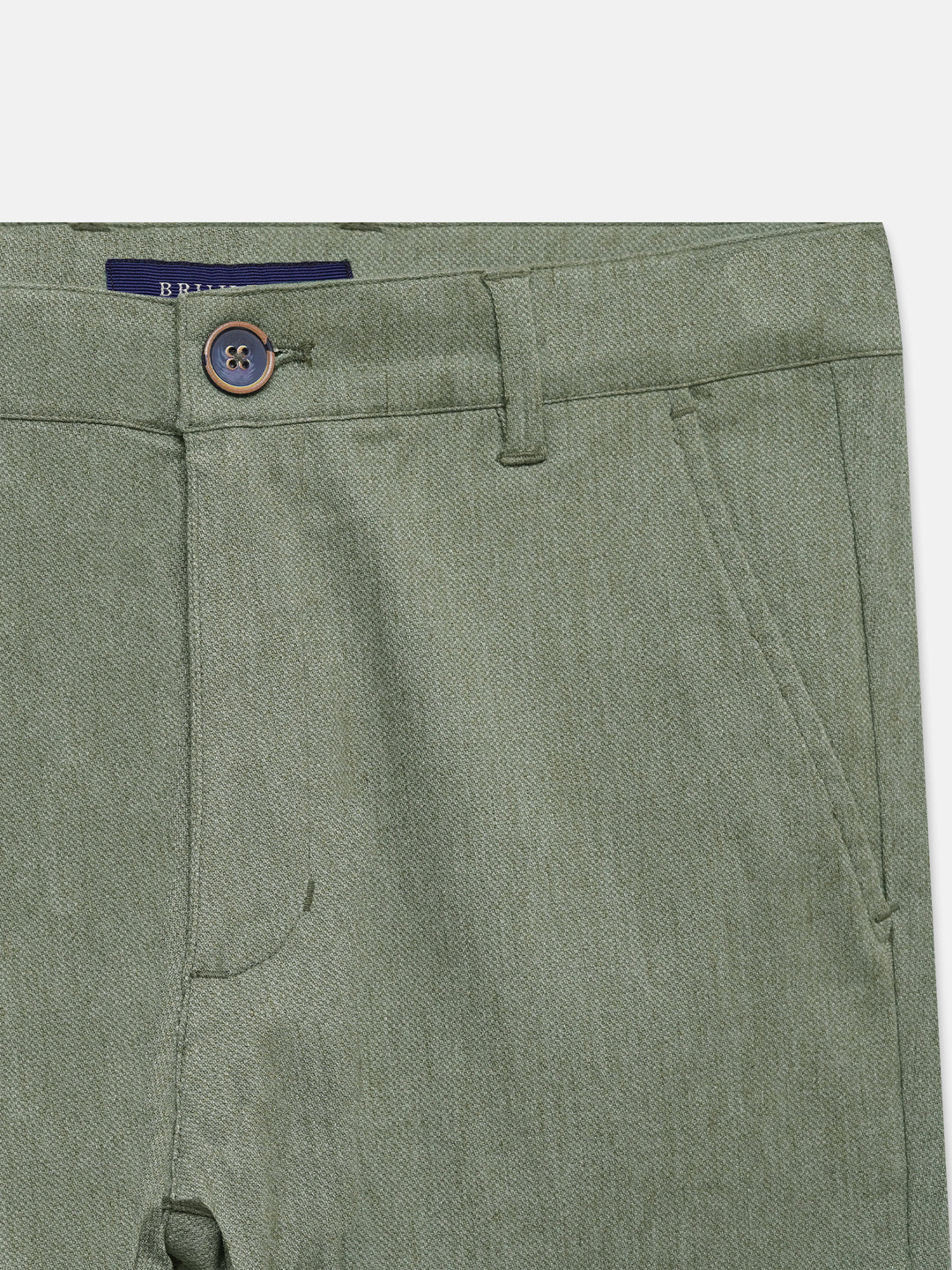 Olive Green Dobby Structured Chinos