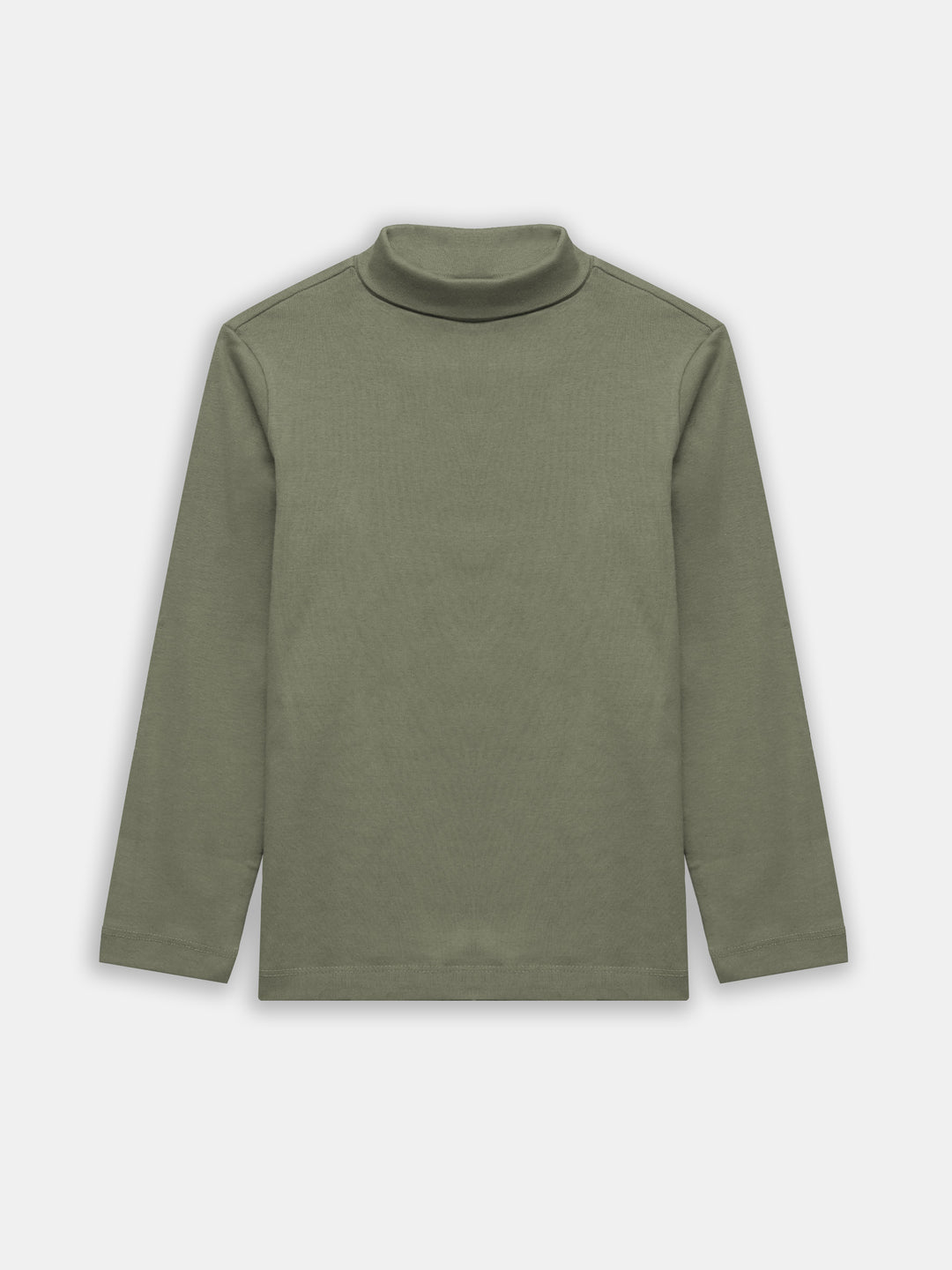 Olive Green High Neck With Long Sleeves - Unisex