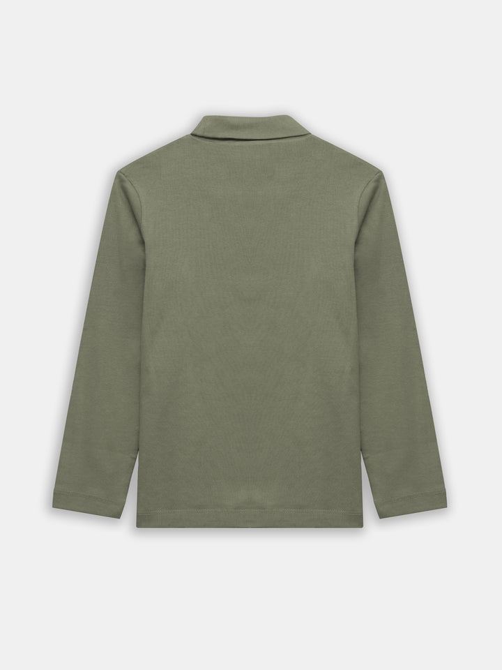 Olive Green High Neck With Long Sleeves - Unisex